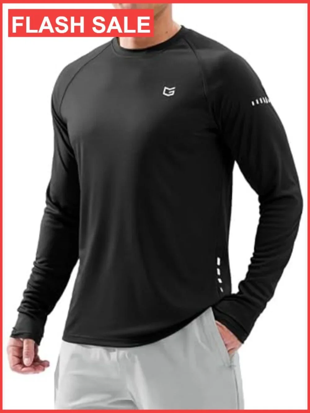 Men's UPF 50+ Long Sleeve Rash Guard Shirt - Lightweight UV Protection